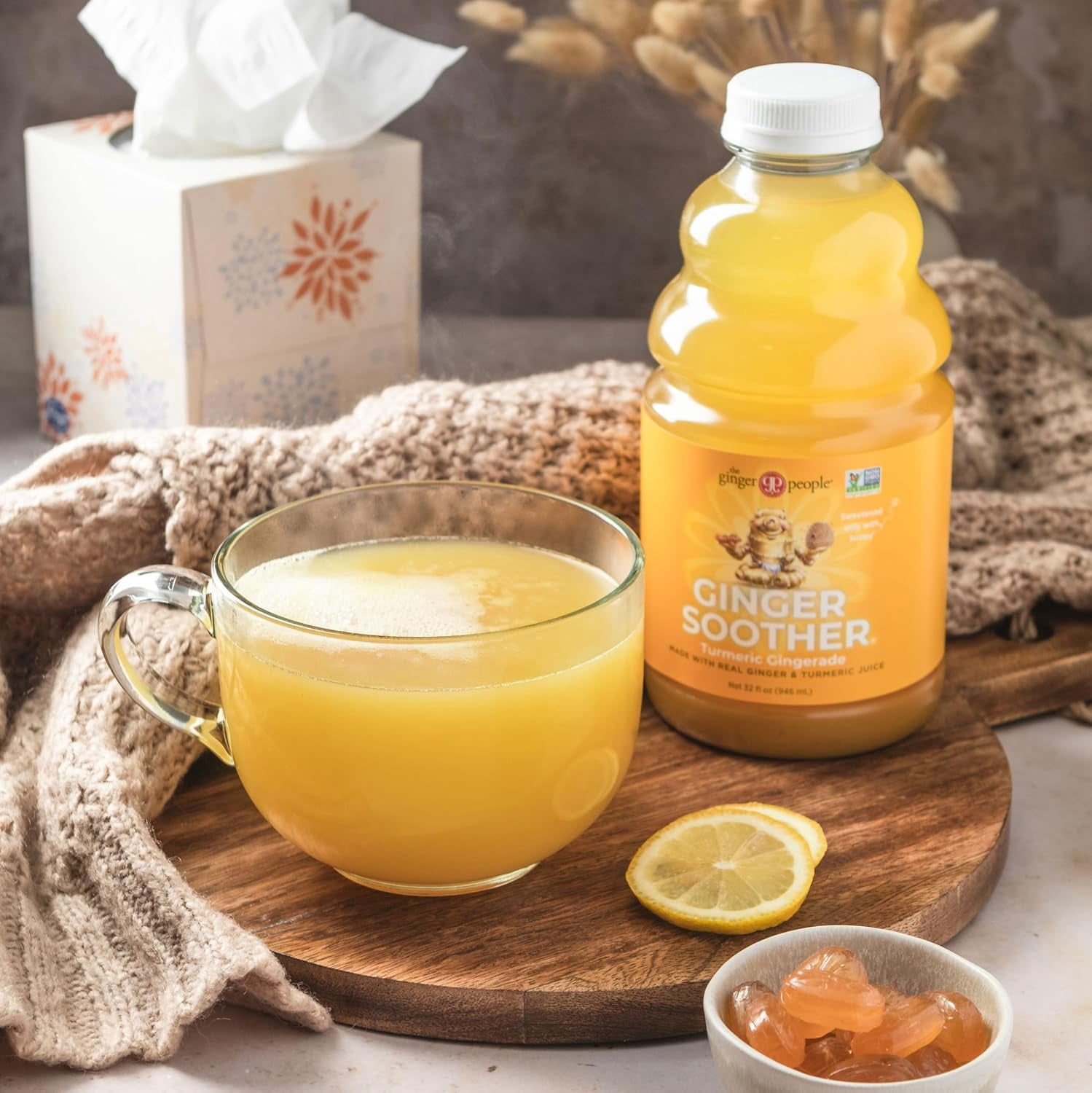 (Pack Of 12) Ginger People Beverage Ginger Turmeric Soother 32 Fl Oz
