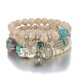 thumbnail image 1 of 1 unids conjunto de pulsera de cuentas bohemias para mujer borla de múltiples capas apilable con cuentas pulsera elástica declaración, joyería de mujer Feliz Sencillez, 1 of 1