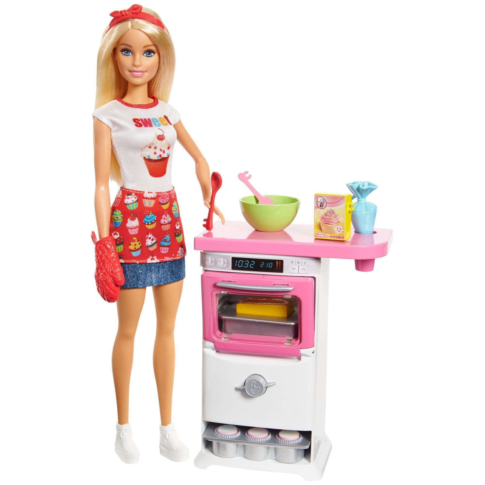  Barbie  Cooking  Baking Chef Storytelling Blonde Doll 