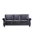 thumbnail image 4 of Uspridefurniture Feingold 85'' Velvet Rolled Arm Sofa - Gray, 4 of 5