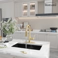 thumbnail image 5 of 3-Spray Patterns 1.8 GPM Single Handle Pull Down Sprayer Kitchen Faucet with Deckplate, Detachable Brush in Brushed Gold, 5 of 10