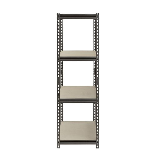 Muscle Rack 4-Shelf Steel Shelving, Silver-Vein, 18