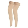 Compression Stockings Beige Thigh High 2332mmHg Pressure Closed Toe