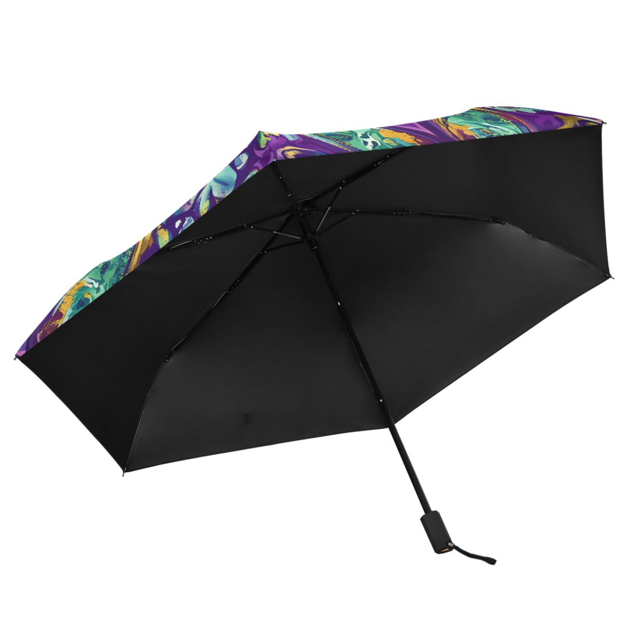 ALAZA Mandala Ethnic Print UPF 50+ Compact Folding Umbrella for Rain Travel Umbrella Packable