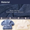 thumbnail image 2 of 2PC Microfiber Hair Drying Caps - Extrame Soft & Ultra Absorbent - Fast Drying Hair Turban Wrap Towels Shower Cap for Girls and Women（A）, 2 of 5