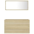 thumbnail image 3 of Charmma 2 Piece Bathroom Furniture Set Sonoma Oak Chipboard, 3 of 12