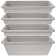 thumbnail image 1 of 4 Sets Rectangular Window Flower Box Planter Plant Vegetable Planters with Tray, 1 of 9