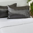 thumbnail image 3 of Great Bay Home 2-Pack Sateen Silk Microfiber Pillowcase  (Standard Pillowcase, Charcoal), 3 of 6