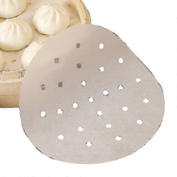 50 Pcs Non-stick Steamer Paper Disposable Small Steamed Bun Oil Paper Round Steamed Non-stick Mini