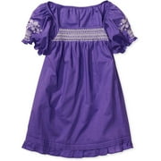 Faded Glory - Girls' Cap-Sleeve Embroidered Trapeze Top