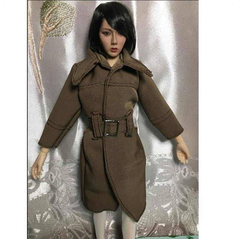 Custom 1/6 Scale Female Action Figure Coat Windbreaker Fits 12