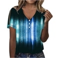thumbnail image 1 of Birdeem Mode Femme T-Shirt Décontracté à Manches Courtes Col en V Imprimé Amour, 1 of 6