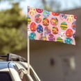 thumbnail image 3 of Car Flag12x18 No Pole Is Not Easy To Fade Fast Dry Hole Design Can Wear Flagpole Easy To Install For Car Family Business Travel Colorful Easter Eggs With Various Patterns, 3 of 8