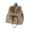 Brown, variant on Winter Women's Elegant Plush Furry Backpack - Small Solid Color Fuzzy Bag with Flap Cover & Drawstring Daily/Travel.