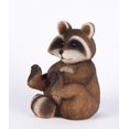 thumbnail image 2 of Figura Hi-Line Gift 75638-C de poliresina con forma de mapache sentado, 2 of 9