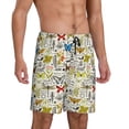 thumbnail image 2 of Sikiie Insects And Medicinal Herbs Mens Pajama Shorts, Lounge Pant, Men's shorts，Sleep Pj Shorts for Men-Small, 2 of 6