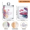 thumbnail image 3 of Rabbit with Roses Watercolor Splash Valentine Translucent Plastic Cans Storage Canisters with Lid Set of 2, 3 of 7