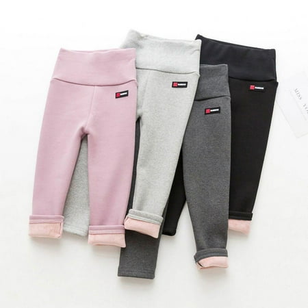 

Jandel 2-8t Baby Girls Plush Lined Leggings Bottom Pants Girls Leggings Girls Tights Girls Fleece Lined Leggings Solid Children Thicken Base Layer Pants Fleece Thermal Tights 2-8 Years Old