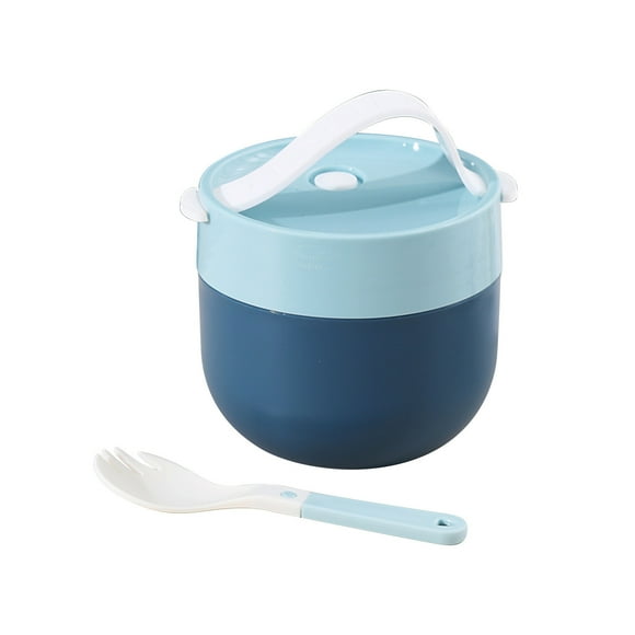 EARKITY Insulated Soup Cups, Microwavable Soup Cup with Lid, Insulated Lunch Mug, Thermal Porridge Cup, Mini Soup Can with Handle, Cereal Cup with Scoop for School Office Work Outdoor Travel Student