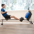 thumbnail image 3 of Sunny Health & Fitness Hydro + Dual Resistance Magnetic Water Rowing Machine - Blue - SF-RW5809, 3 of 9