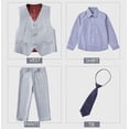 thumbnail image 2 of Lycody Boys 4-Pieces Suits Slim Fit Kids Outfits Vest Dress Pants Sets Formal Suit for Boy, 2 of 6