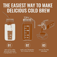 thumbnail image 7 of Cold Brew Coffee Maker Jar 64Oz, Thick Glass Pitcher Flip Cap Spout Lid with Handle, 7 of 7