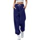 thumbnail image 1 of WILLBEST Pantalones Casuales para Mujer: Modernos Pantalones Deportivos con Cordón Ajustable, de Color Liso y con Pies Fruncidos, para Mayor Comodidad y Versatilidad. Extra Grande, 1 of 3