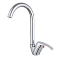 thumbnail image 1 of Modern Chrome Kitchen Sink Faucet Single Lever Mixer Tap Zinc Alloy Hot Cold, 1 of 1
