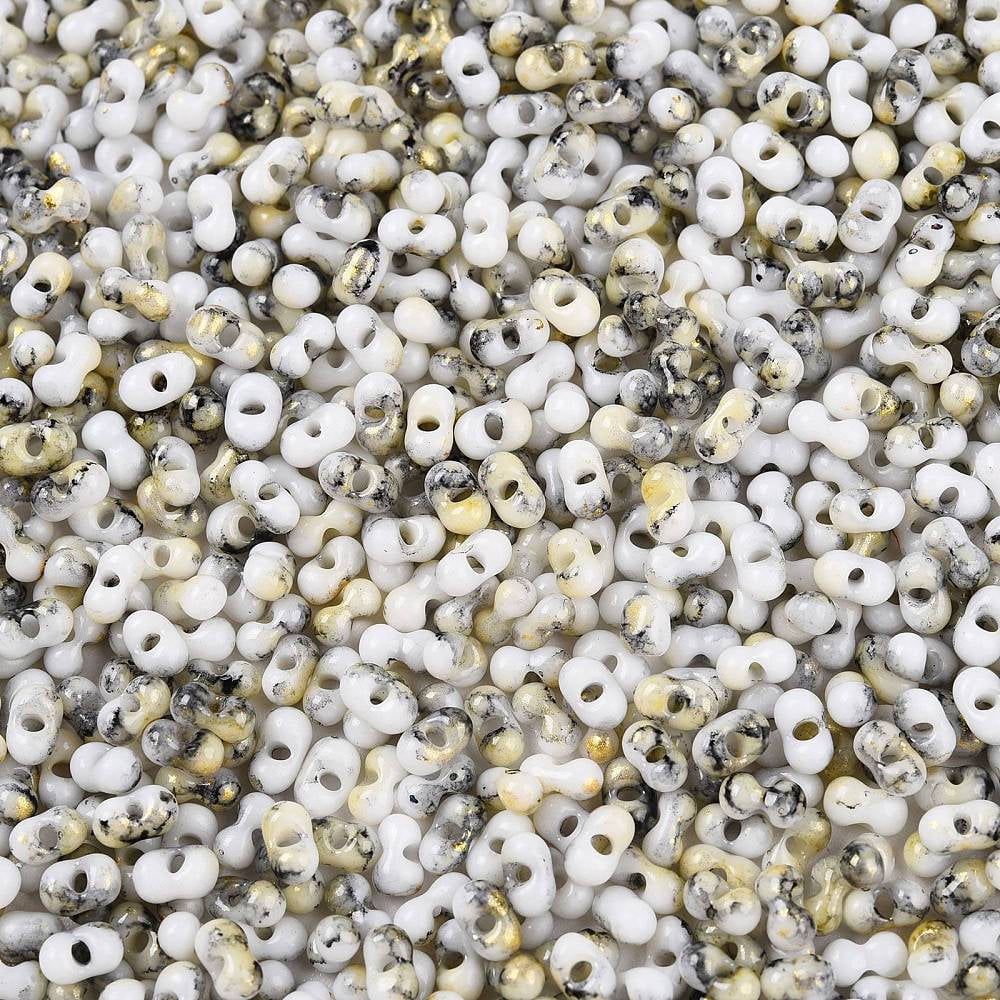 Baking Paint Glass Seed Beads Round Hole Peanut Pale Goldenrod 4.5x2.5x2.5mm Hole: 1mm about 4500pcs/pound