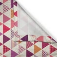 thumbnail image 3 of Pink Curtains 2 Panels Set, Geometric Triangle Patterns with Polka Dots Lines Zig Zag Prints Abstract Image Print, Window Drapes for Living Room Bedroom, 55W X 39L Inches, Multicolor, by Ambesonne, 3 of 3