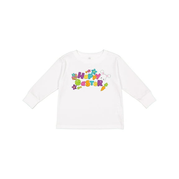 Inktastic Happy Easter Boys or Girls Long Sleeve Toddler T-Shirt