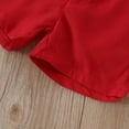 thumbnail image 5 of Tisuna Kids Gentleman Outfit Sets For Boys Cartoon Car Print Short Sleeve Button Down Shirts And Shorts Set Handsome Soft Toddler Boys Formal Outfits Size 6-12 Months Red, 5 of 8