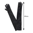 thumbnail image 3 of NYFASHION101 Women's Fashionable Classy Elbow Length Satin Gloves 12BL, Jet Black, 3 of 3