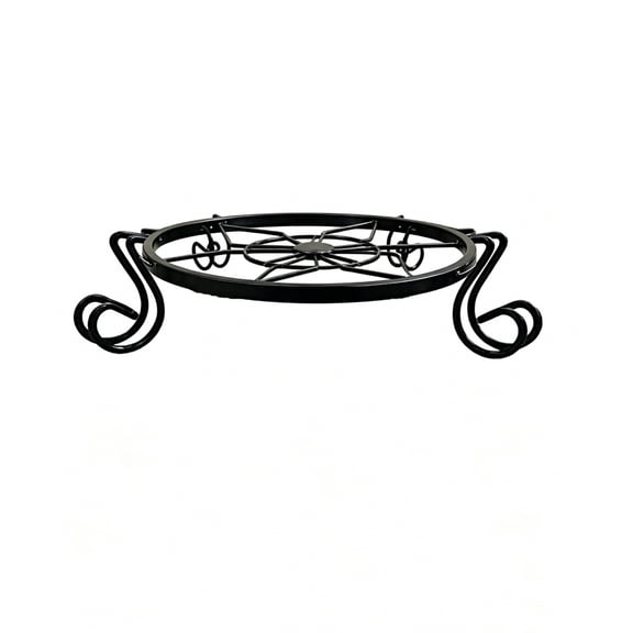 YingYouFu Black Plant Stand for Flower Pot Heavy Duty Potted Holder Indoor Outdoor Metal Rustproof Iron Garden Container Round Supports Rack for Indoor Outdoor Use, Patio, Garden and Living Room