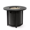 thumbnail image 5 of 32" Propane Gas Fire Pit Table, 50000 BTU Round Steel for Outside Patio, Garden, Courtyard, Black, 5 of 7