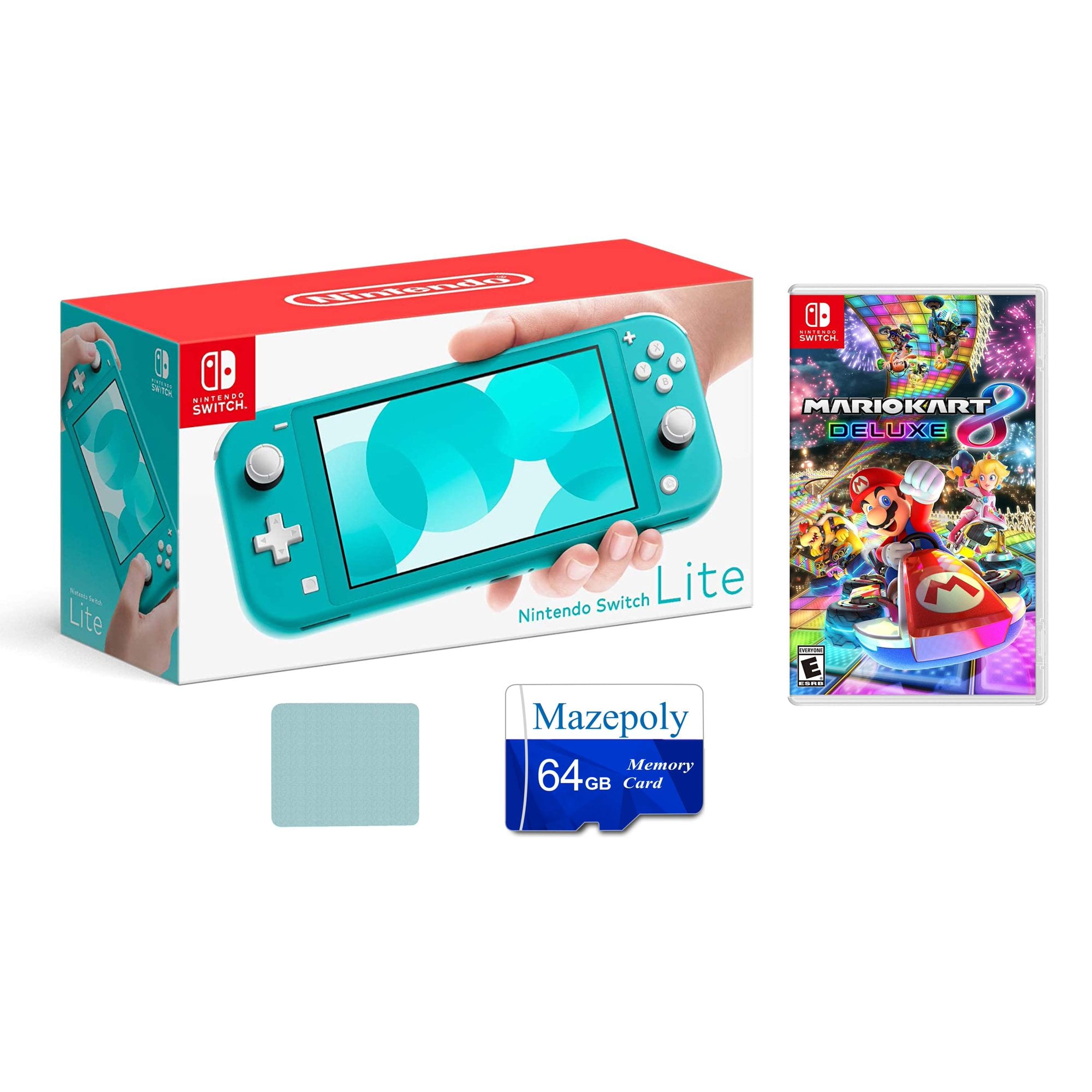 Nintendo Switch Lite Game Console Bundle, Turquoise, 5.5" Touchscreen