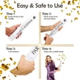 thumbnail image 4 of Clover Products Confetti Poppers Premium Large Confetti Cannon - 6 Pack Gold Mylar | Launches 20-25ft | Celebrations, New Year's Eve, Birthdays and Weddings, 4 of 6