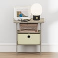 thumbnail image 4 of Furinno TIDUR Open Shelf Nightstand with Storage Bin. End Table. Sonoma Oak, 4 of 5