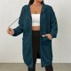thumbnail image 1 of HongQid Women's Zip Up Hoodies Long Sleeve Long Tunic Sweatshirts Oversized Casual Waffle Fall Jacket Coat with Pocket, 1 of 8