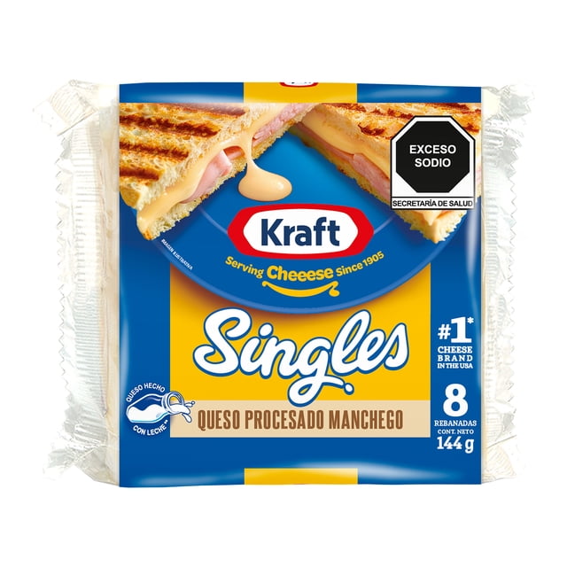 Queso tipo manchego Kraft Singles 144 g