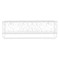 thumbnail image 3 of Wall Mount Metal Wine Rack Bottle Champagne Glass Holder Storage Bar Accessory with Shelf White, 3 of 8