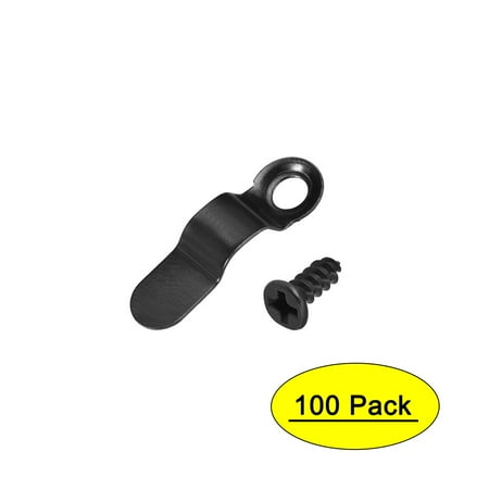 

Frame Turn Button 9/10 Metal Bow Shape w Screws for Hanging Pictures 100 Pcs (Black)