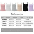 thumbnail image 4 of Baywell Women's Camisole with Built in Bra Adjustable Strap Cami Tank Top Padded Bra Undershirt Basic Cami Tanks Sleeveless Summer Tops for Sleeping, US XS-L, 4 of 8