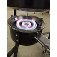 thumbnail image 3 of 22" Large Mexican Style Concave Comal Griddle Outdoor Cooking Disc Wok Stainless Steel Set Propane Burner adj. Fire Stove & Heavy Duty Metal Stand Ideal Restaurant Style Tacos Grilling or Stir Fry, 3 of 5