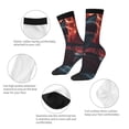 thumbnail image 4 of Fotbe Red Moon Shark Sailboat Calcetas Largas con Estampado para Hombre y Mujer – Calcetas de Compresión Transpirables y Elásticas, Viajar y Uso Diario Talla 5-11, 4 of 6