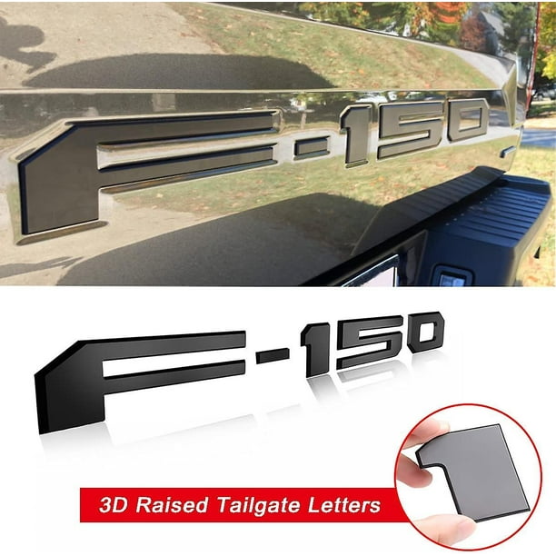 Tailgate Insert Letters Rear Emblems, Plastic Inserts With 3m Adhesive 3d  Raised Backing Replacement For 2021 2022 Car Letter Decal - Matte Black 