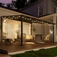thumbnail image 3 of MEISSALIVVE 12' x 14' Hardtop Wall Mounted Gazebo Pergola, Lean-to Metal Awning with Sloped Roof, Outdoor Shelter for Patio, Deck, Backyard, Black, 3 of 10