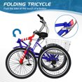 thumbnail image 2 of FICISOG Foldable Adult Tricycle for Women, 7 Speed Adult Folding Trikes with Rear Basket, Carbon Steel 3 Wheel Cruiser Bik with Double-Wall Wheel Rims for Women Men Seniors, 20"/24"/26", 2 of 9