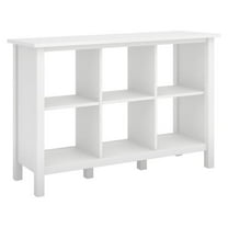 Pemberly Row Modern 6 Cube Storage Wood Bookcase in Pure White