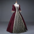 thumbnail image 2 of Lovskoo 2024 Gothic Renaissance Dress for Women Long Dress Party Women's Medieval Rococo Masquerade Ball Gown Burgundy, 2 of 4